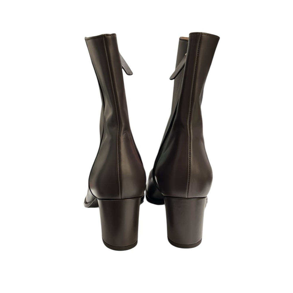 Jenni Kayne Leather Bobby Boots in Chocolate Size 40 - Picture 8 of 10